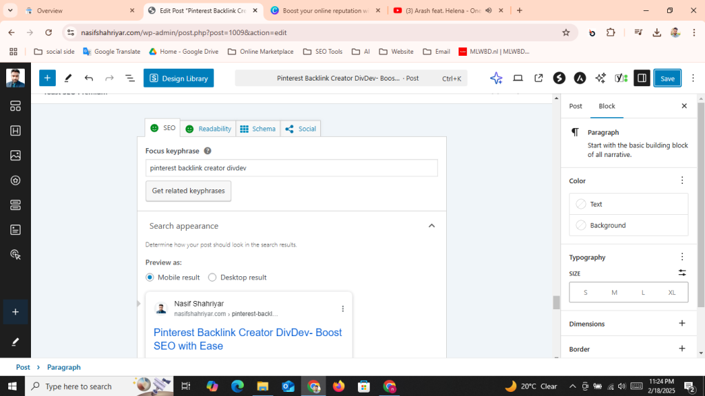 On page SEO