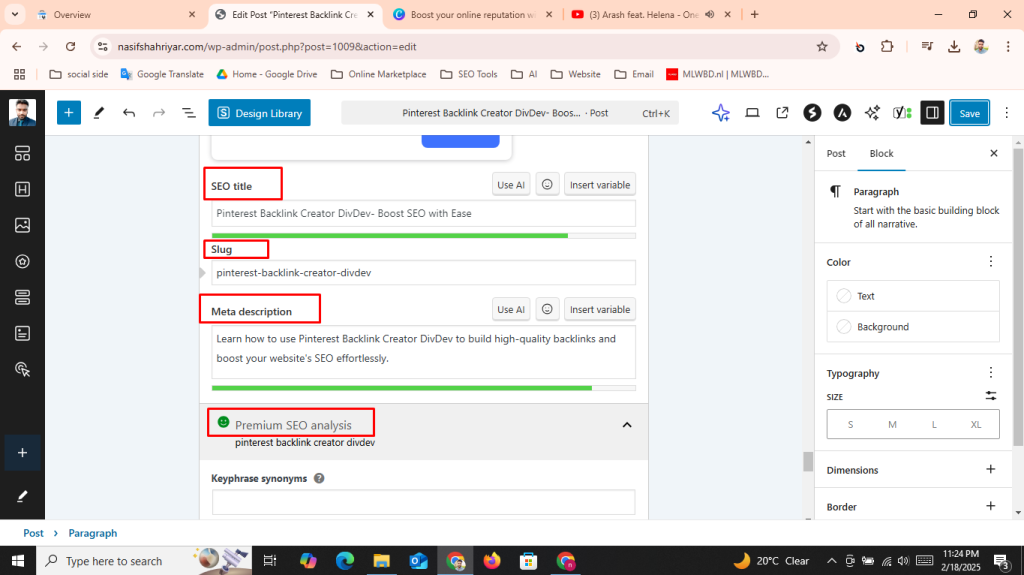 On Page SEO